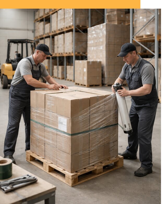 Упаковка и паллетирование грузов от 3604 руб: защита и крепление